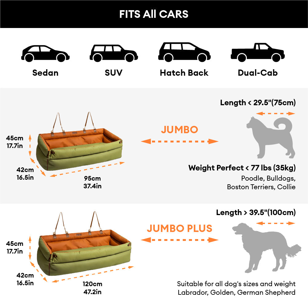 Wallaga | Large Faux Leather Dog Car Booster Bed - image 4