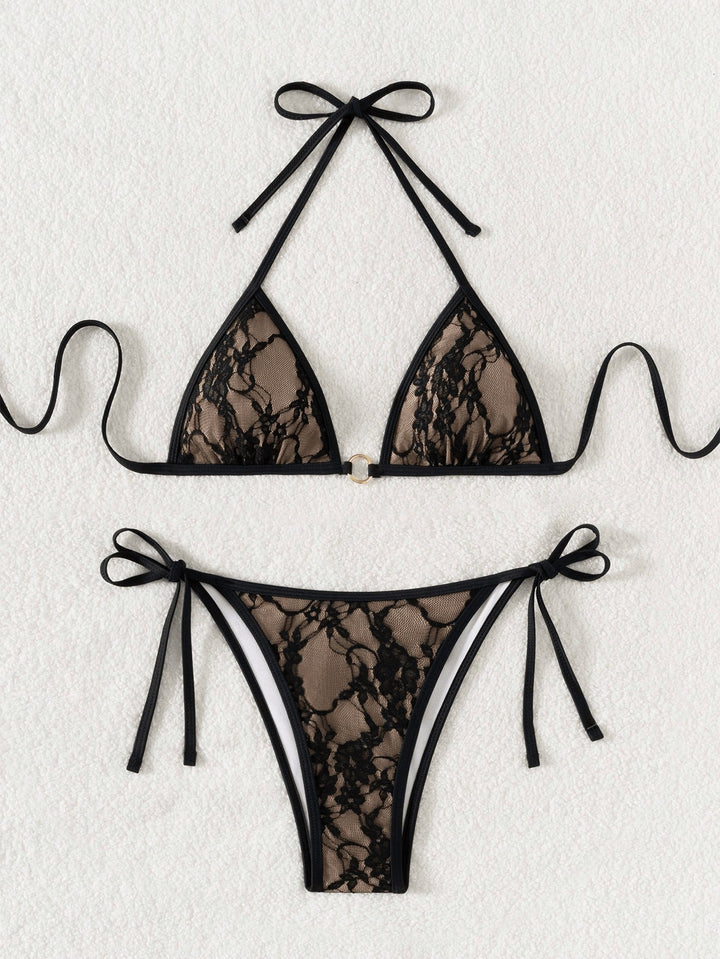 Modesty | Women's Sexy Backless Strappy Triangle Bikini Swimwear