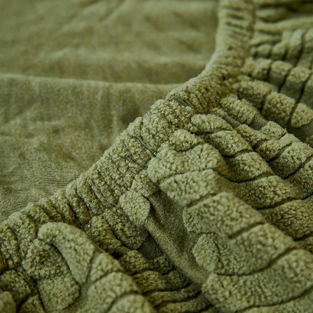 Patonga | Leaf Jacquard Stretch Sectional Couch Cover - image 8