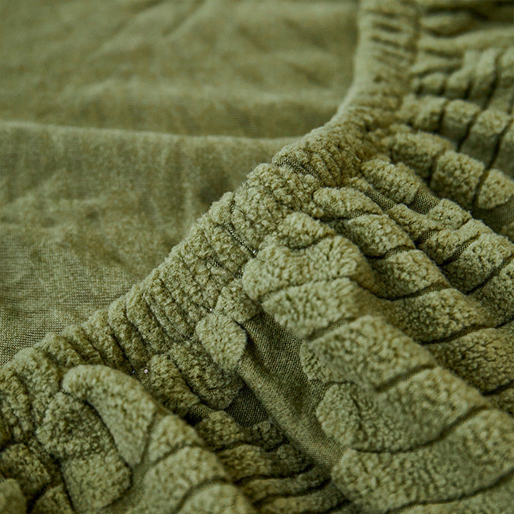 Patonga | Leaf Jacquard Stretch Sectional Couch Cover - image 8