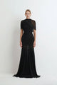 Lysandra | Women's Ruched Bodice Pleated Tulle Maxi Dress