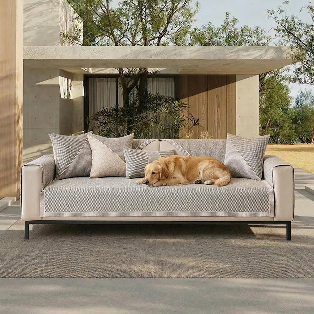 Bronte | Breathable Cotton Linen Non-Slip Couch Cover - image 3