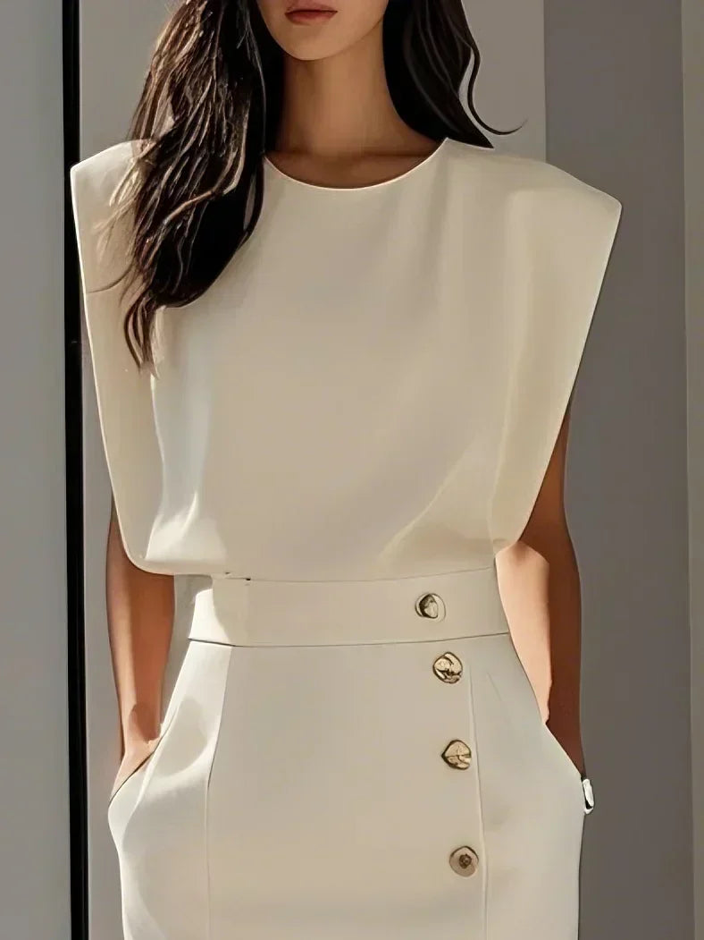 Lodovica | Women's Button-Front Split Midi Dress - image 10
