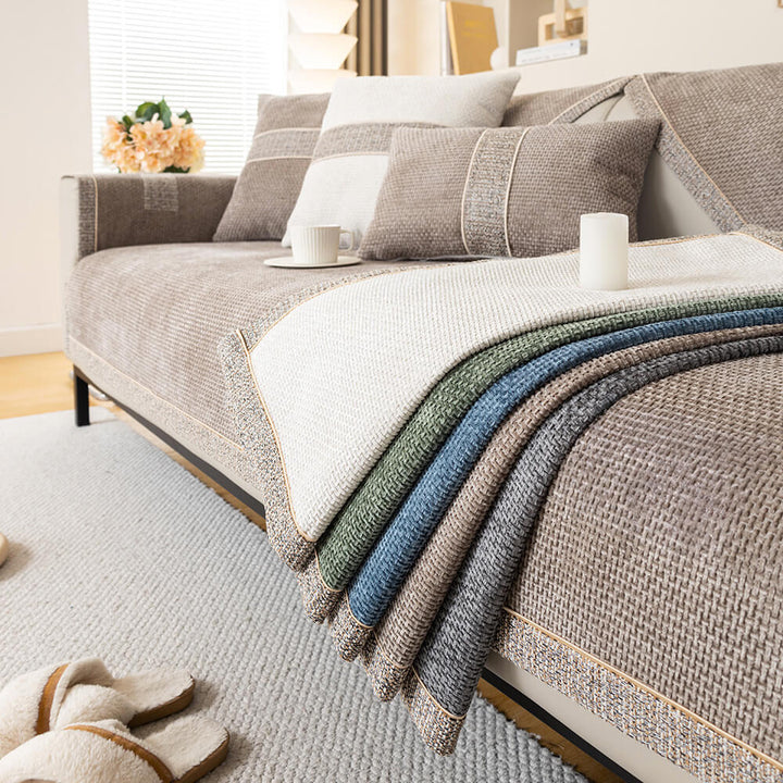 Copacabana | Modern Tweed Woven Chenille Couch Cover - image 9