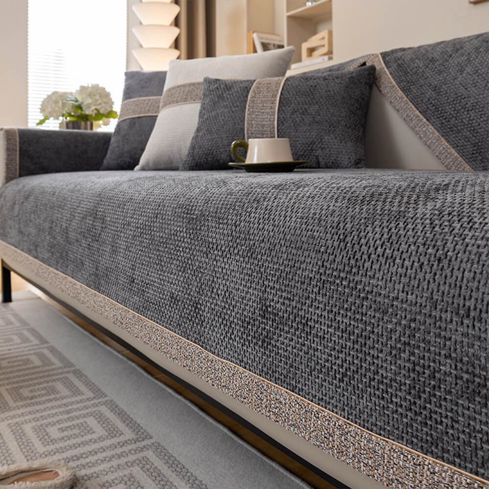 Copacabana | Modern Tweed Woven Chenille Couch Cover - image 13