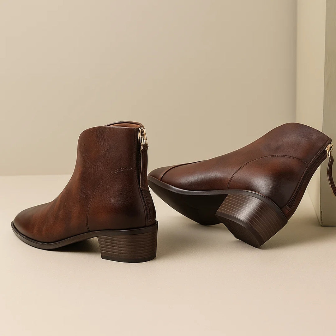 Blanche | Women's Ankle Boots with Mid-Height and Sturdy Sole