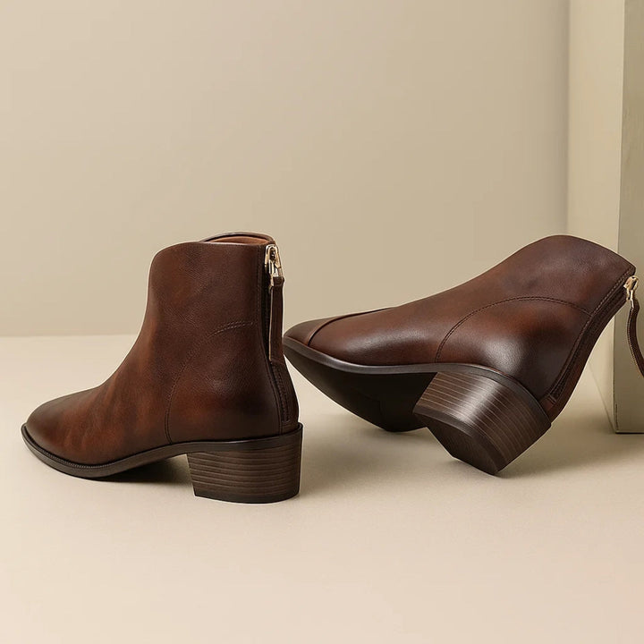 Blanche | Women's Ankle Boots with Mid-Height and Sturdy Sole