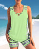 Maguelone | Women's Printed Tankini Set with Criss-Cross Straps - image 14