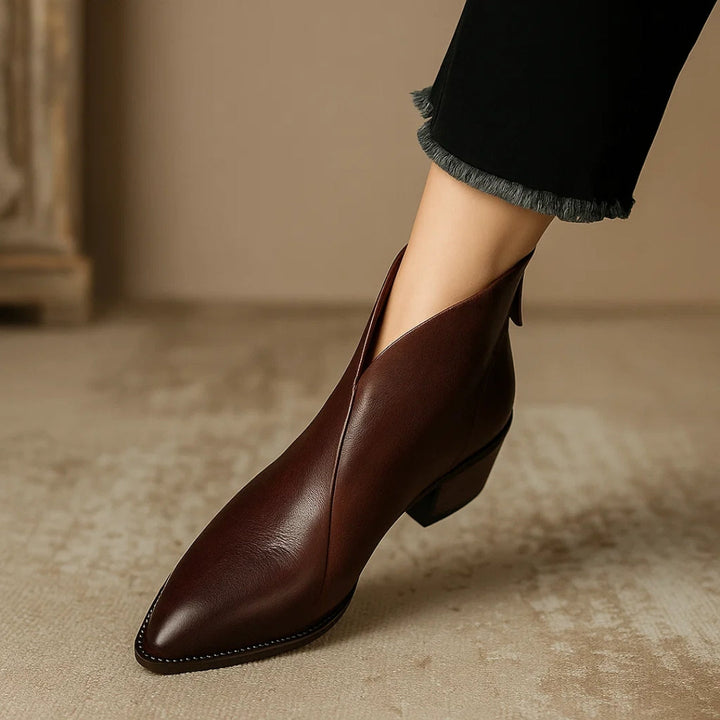 Blanche | Women's Ankle Boots with Mid-Height and Sturdy Sole