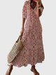 Amalia | Women's Lightweight V-Neck Boho Dress with Vintage Print