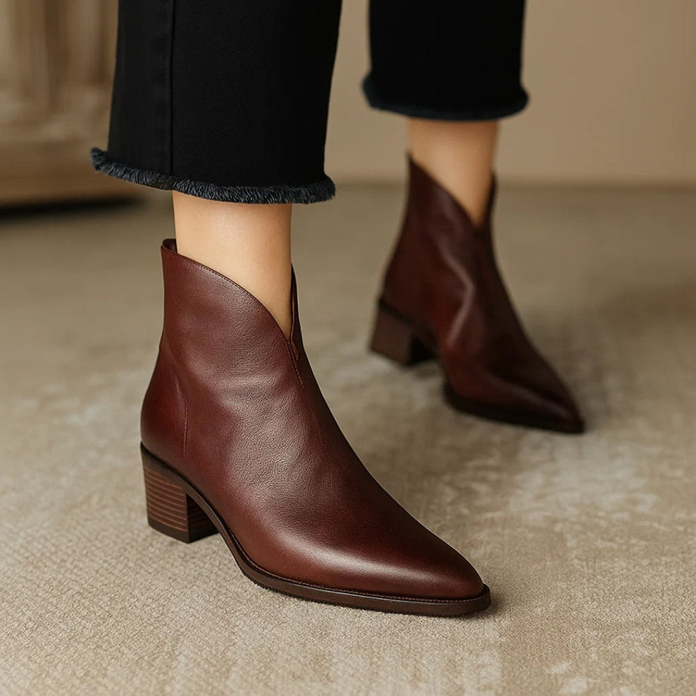 Blanche | Women's Ankle Boots with Mid-Height and Sturdy Sole