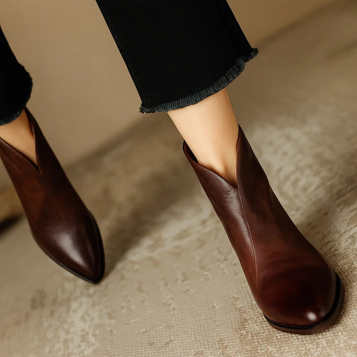 Blanche | Women's Ankle Boots with Mid-Height and Sturdy Sole