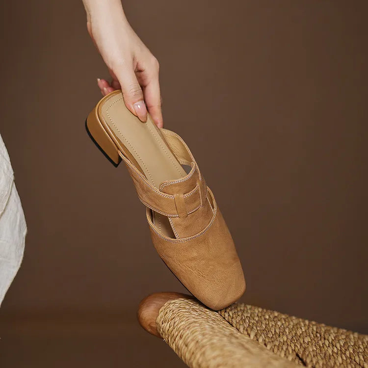Zenobia | Women's Andie Genuine Mules Loafers