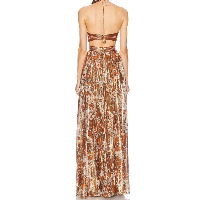 Gwyneira | Women's Bohemian Cutout Bandeau Maxi Dress