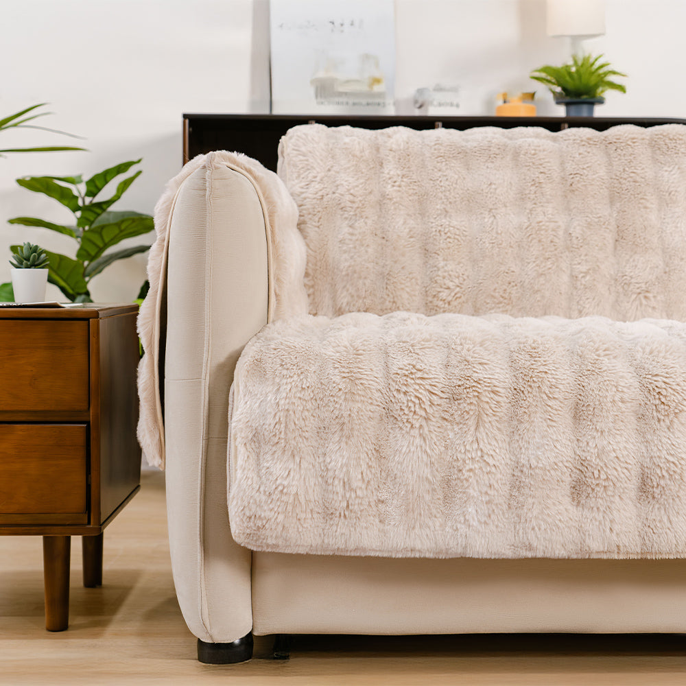 Somers | Water-Resistant Fluffy Stretch Couch Cover - image 10