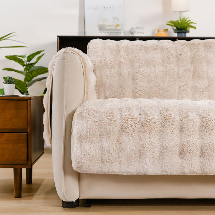 Somers | Water-Resistant Fluffy Stretch Couch Cover - image 10