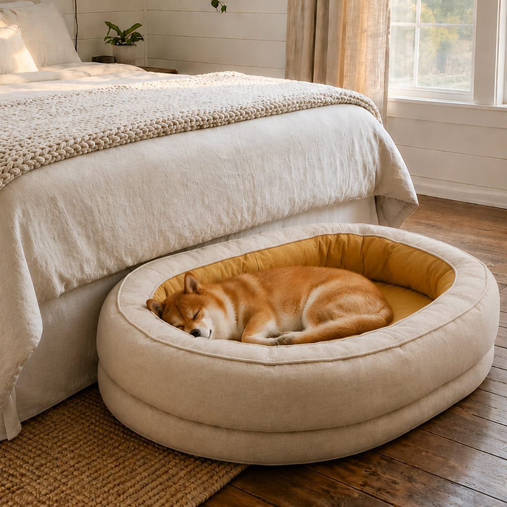 Pambula | Donut Dog Bed with Raised Bolster and Waterproof Liner - image 6