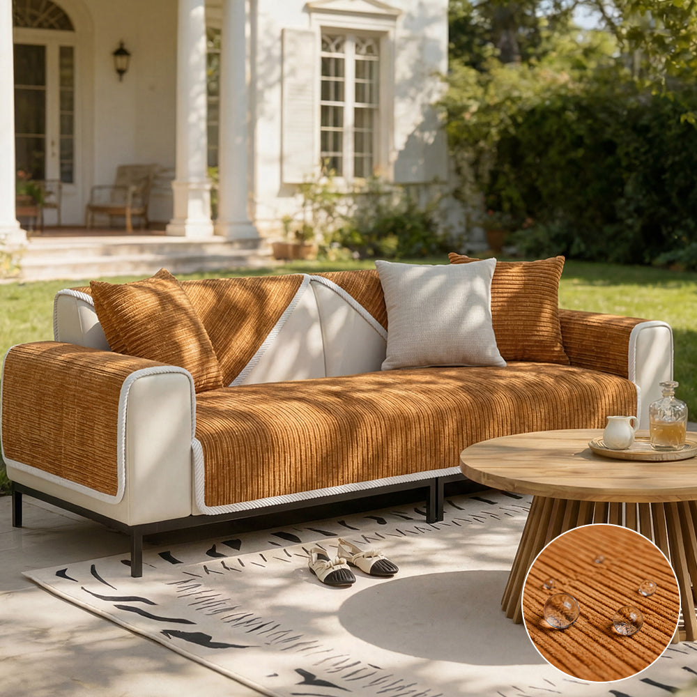 Broulee | Waterproof Simple Chenille Anti-Scratch Couch Cover - image 17