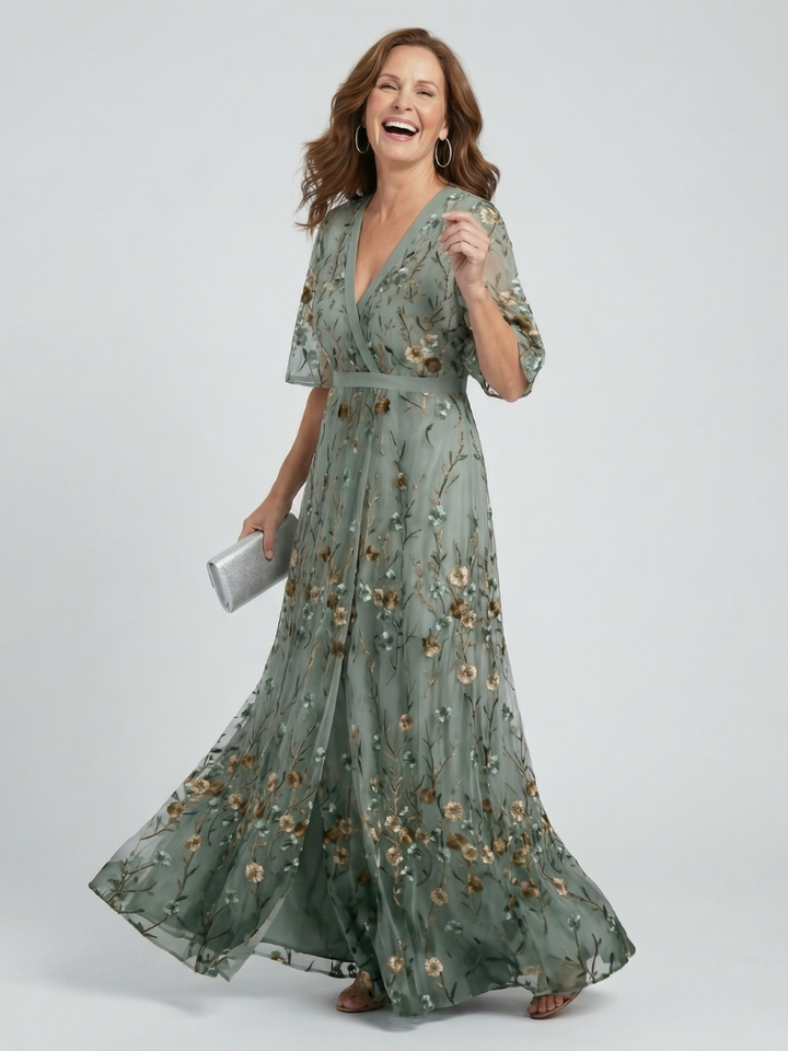 Selora | Women's Halter Bloom Flow Maxi Dress