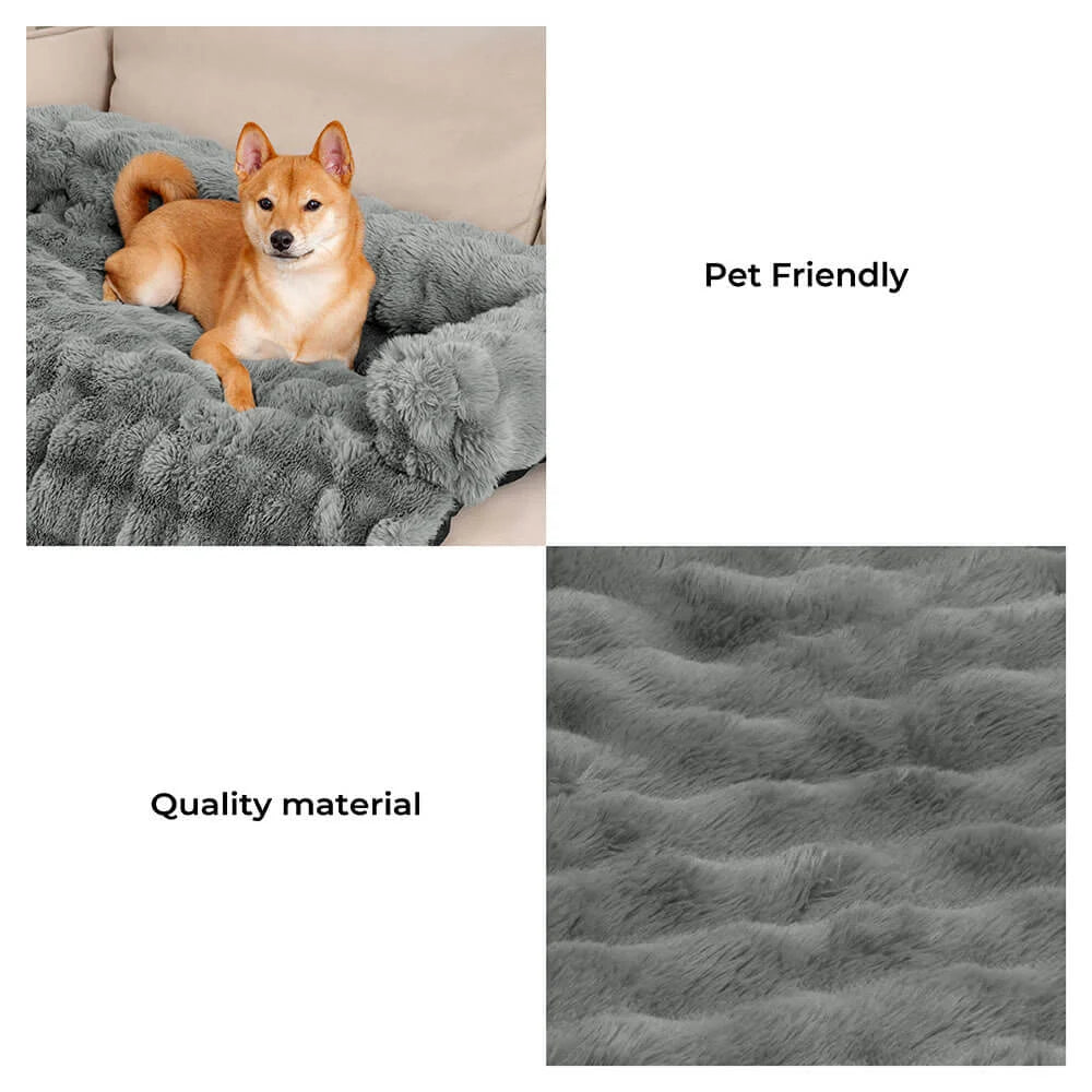 Elouera | Fluffy Faux Fur Dog Bed and Sofa Protector Mat - image 2