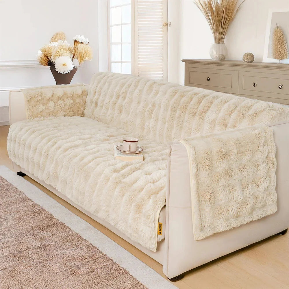 Somers | Water-Resistant Fluffy Stretch Couch Cover - image 16