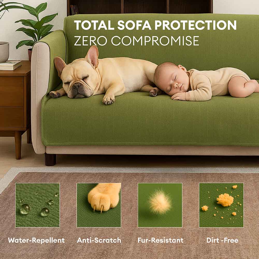 Rhyll | Waterproof Non-Slip Chenille One-Piece Couch Cover - image 3