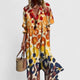 Ianthe | Women's Bohemian Maxi Dress with Round Neck and Half Sleeves - image 4