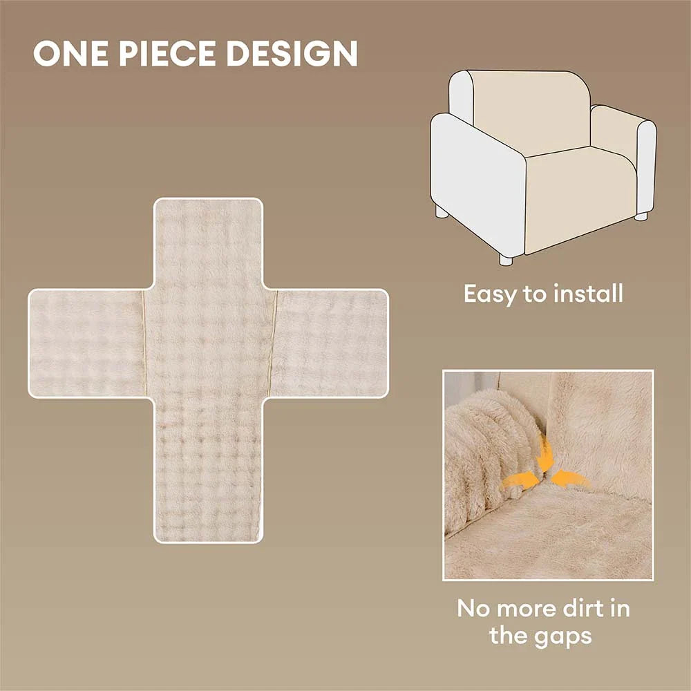 Somers | Water-Resistant Fluffy Stretch Couch Cover - image 6