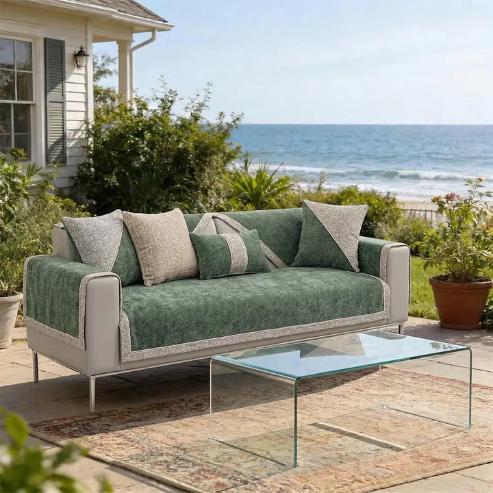 Copacabana | Modern Tweed Woven Chenille Couch Cover - image 17