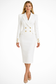 Araminta | Women's Double Breasted Blazer Midi Dress with Gold Buttons
