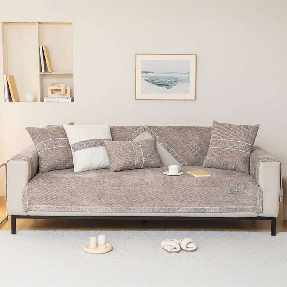 Copacabana | Modern Tweed Woven Chenille Couch Cover - image 7