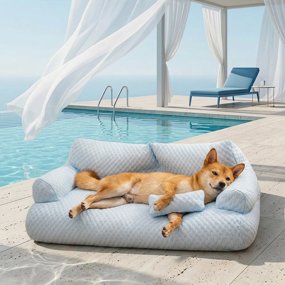 Cowes | Breathable Ice Silk Dog Sofa Bed, Washable - image 19