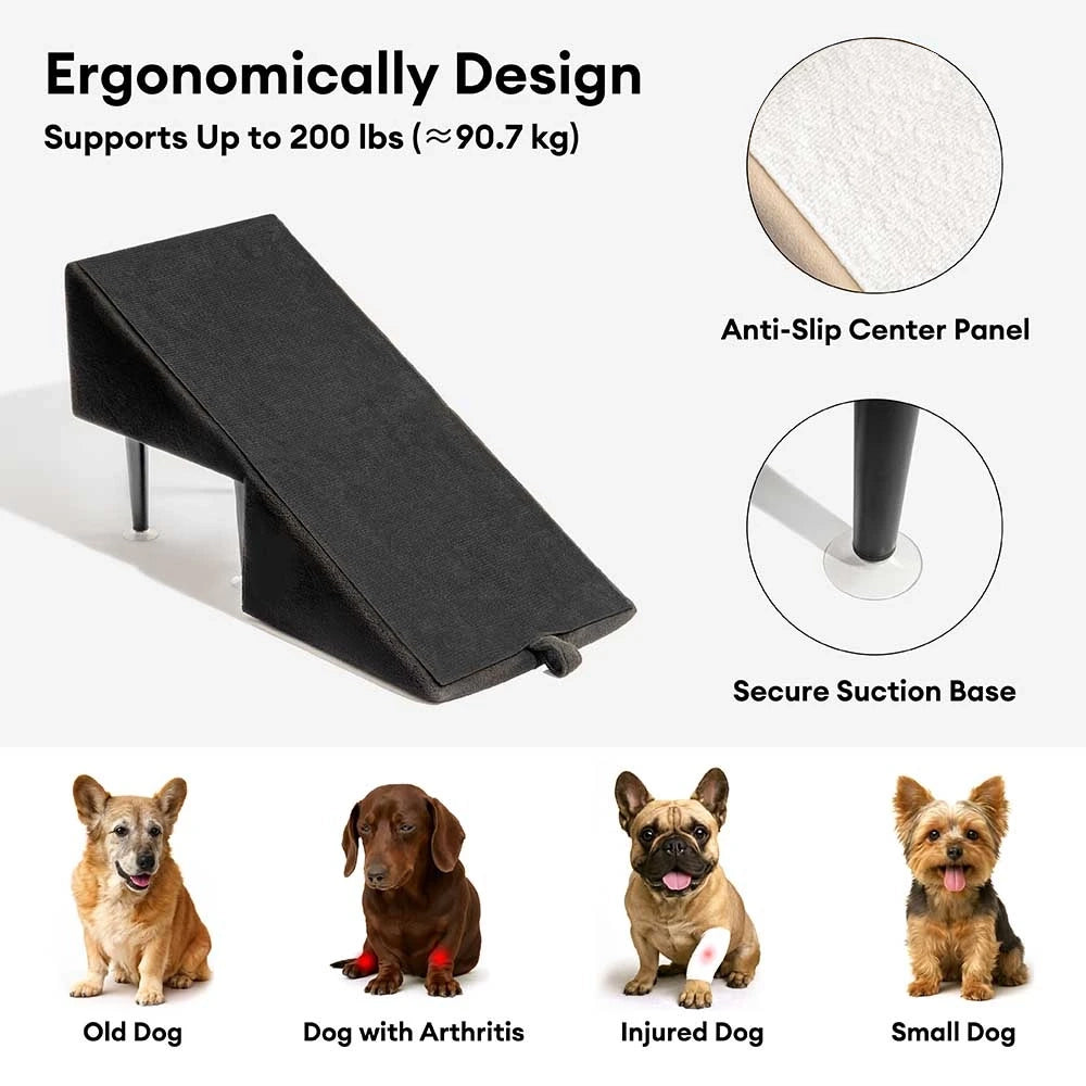 Mallacoota | 2-in-1 Velvet Dog Ramp and Step Stool for Beds - image 5