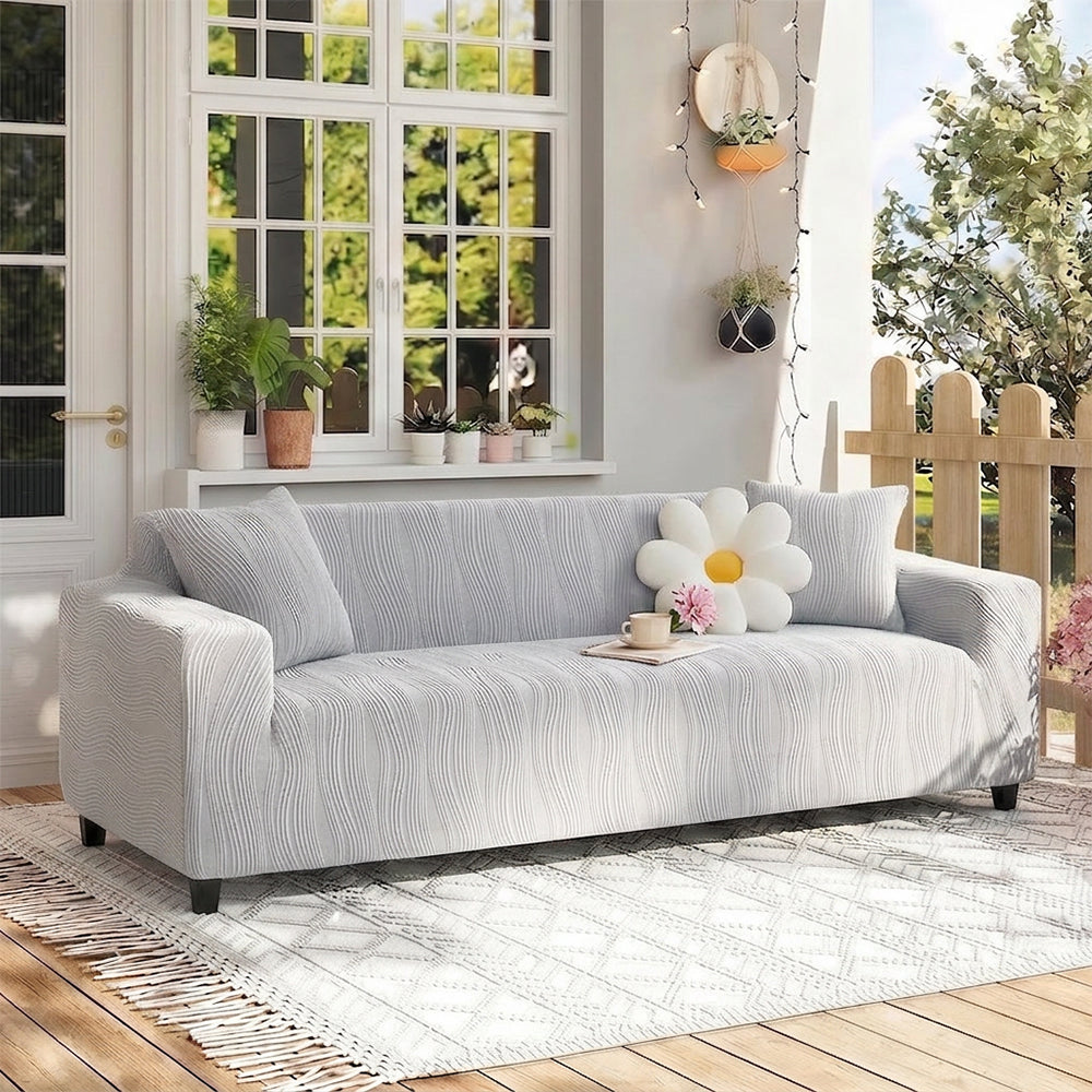 Kilcunda | Jacquard Stretch Full Sofa Cover, Scratch-Resistant - image 19