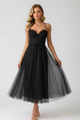 Euphrosyne | Women's Sweetheart Midi Dress with Corset Bodice and Tulle Skirt - image 8