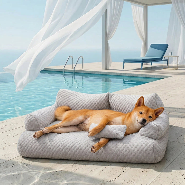 Cowes | Breathable Ice Silk Dog Sofa Bed, Washable - image 17