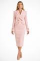 Araminta | Women's Double Breasted Blazer Midi Dress with Gold Buttons