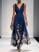 Undine | Women's Floral V-Neck Maxi Dress - image 7