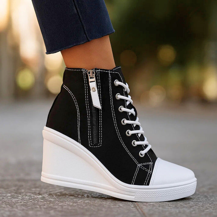 Jade | Women's Lace-Up Platform Wedge Sneakers