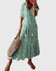 Amalia | Women's Lightweight V-Neck Boho Dress with Vintage Print