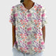 Jenna | Women's Relaxed-Fit Short-Sleeve Blouse with Floral Print