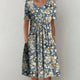 Mary | Women's Floral Midi Dress with Pockets with Short Sleeves - image 5
