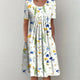 Mary | Women's Floral Midi Dress with Pockets with Short Sleeves - image 1