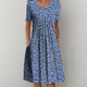 Mary | Women's Floral Midi Dress with Pockets with Short Sleeves - image 2