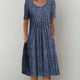 Mary | Women's Floral Midi Dress with Pockets with Short Sleeves - image 3