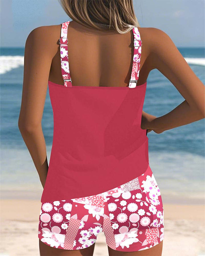 Godelieve | Women's Printed Tankini Set with Swim Shorts - image 4