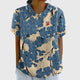 Jenna | Women's Relaxed-Fit Short-Sleeve Blouse with Floral Print
