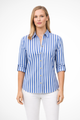 Clara | Women's Slim Fit Striped Shirt Long Sleeve Blouse