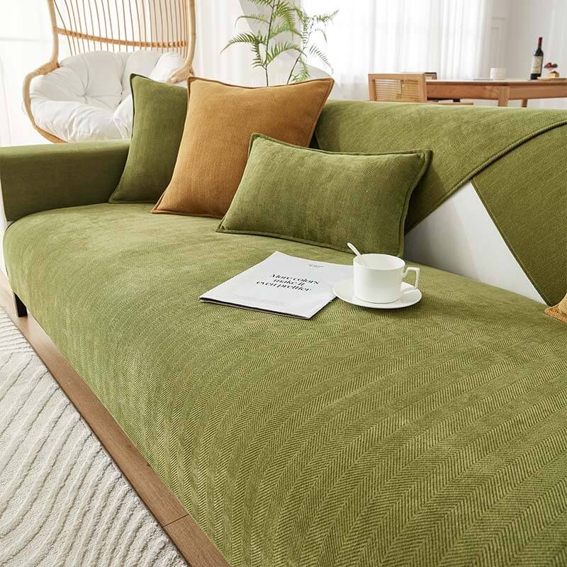 Bombo | Waterproof Herringbone Chenille Couch Cover - image 6