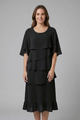 Raina | Women's Midi Dress with Split Sleeves and Ruffle Details